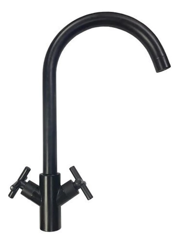 Grifería Monocomando Cocina Mesada Boston Negra Mozart