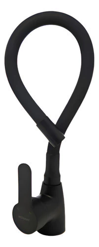 Griferia Cocina Monocomando Negra Mozart Miami Flexible 7363 Negro Mate