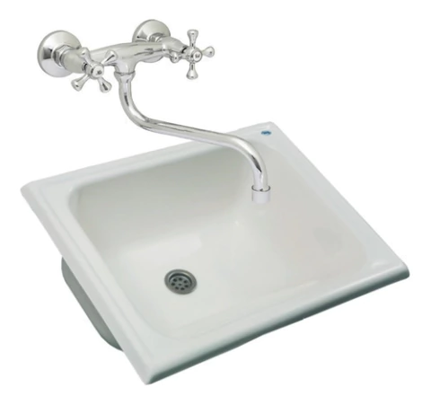 Pileta Lavadero Durafort Fregadero 61x48 + Griferia +sopapa