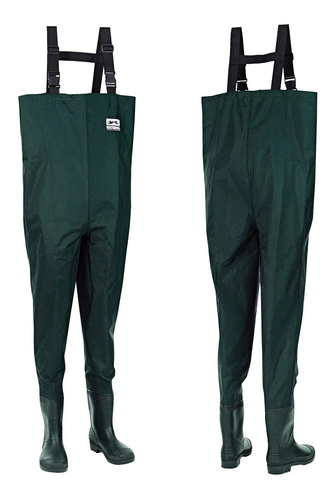 Wader De Pvc Nylon Waterdog Con Botas Y Tiradores Reforzado