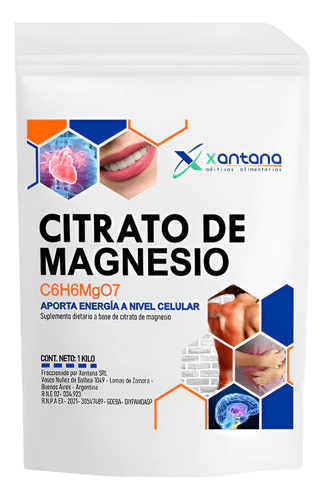 Suplemento Xantana Citrato De Magnesio Sabor Neutro De 1kg