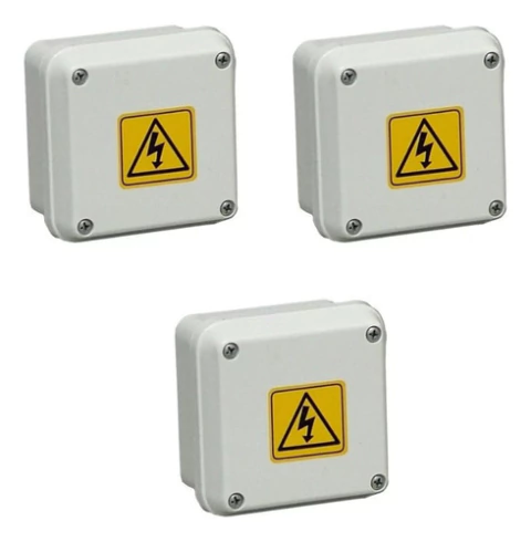 Combo X3 Caja Plastica De Paso Estanca 92x92x54 Pvc Roker