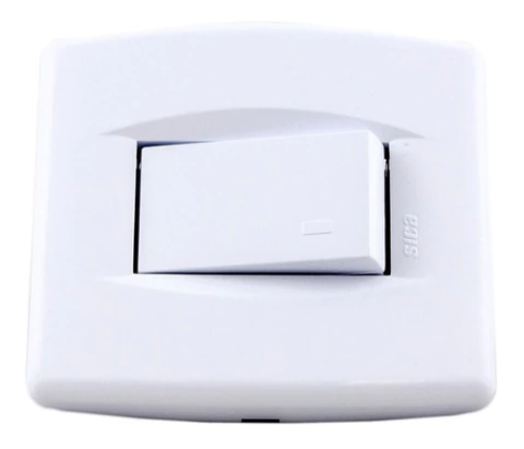 Llave De Luz Sica Life Blanco Pulsador Mignon Timbre Blanco