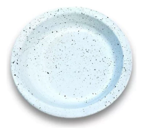Platos Hondos Blanco Enlozado Vitrificado 23,5cm Jovifel