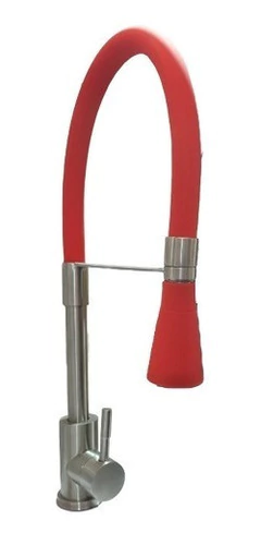 Griferia Monocomando Dallas Pico Flexible Lluvia Roja Mozart