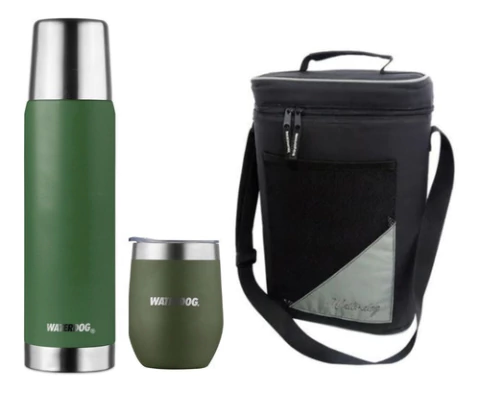 Set Matero Termo Obus 1 Lt + Copon 350 Ml + Bolso Waterdog