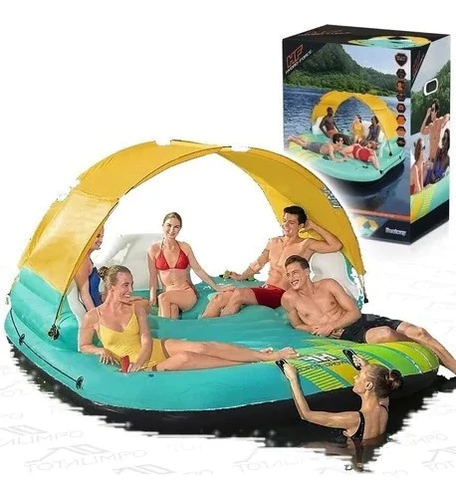 Isla Sunny Balsa Inflable Bestway 43407 Sombrilla 5 Personas