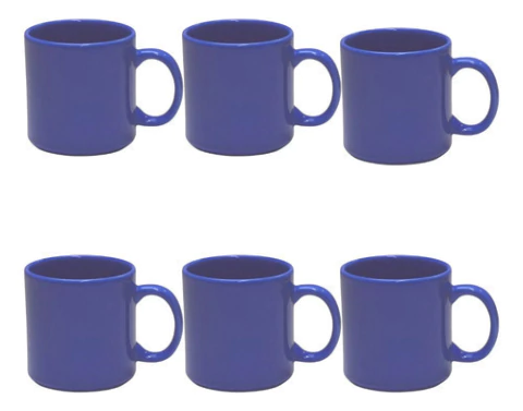 Tazas De Cerámica Biona Jarro Mug Apto Microondas 360cc X6