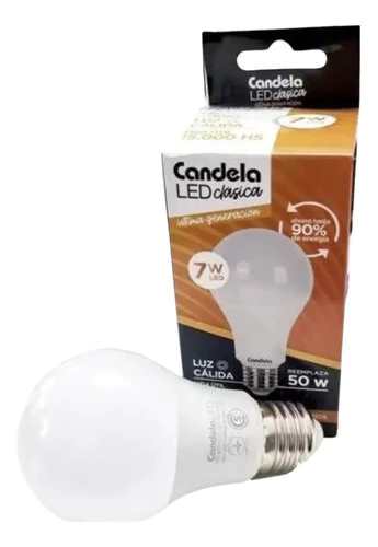 Pack X6 Lámpara Led Candela Luz Fria/calida 7w