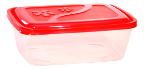 Contenedor Hermético Rectangul Taper Flor Grande Colombraro