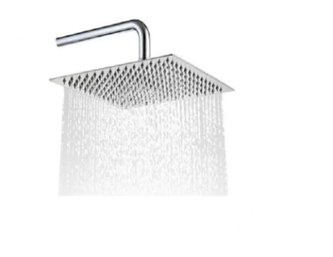 Ducha Cuadrada 10x10 Cromada Con Brazo De 55 Cm Mozart
