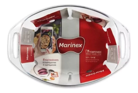 Fuente Asadera Oval Vidrio Marinex Seletta 3.2ltrs