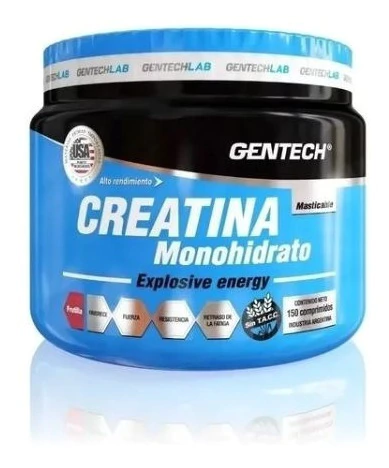 Gentech Creatina Monohidrato Masticable 150 Comp Frutilla