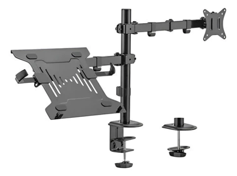 Soporte De Escritorio Para Monitor 17 A 32 + Laptop Sica Negro