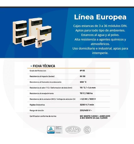 Caja Paso Plastica Estanca Experior Ip55 4 Mod P/pilar Roker