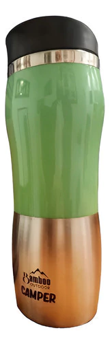Vaso Termico Bamboo Camper 450ml Acero Inoxidable Con Tapa