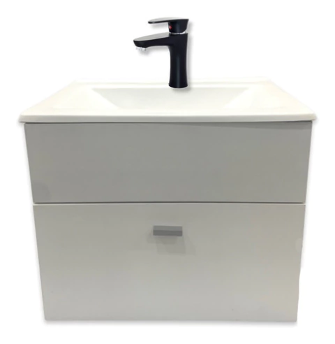 Vanitory Colgante + Bacha 50 Cm + Griferia Baño Osborn