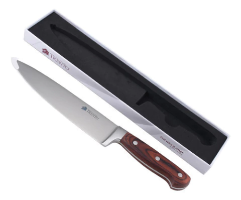 Cuchillo Gourmet 7 Trento Acero Inox 17,5cm Cabo Madera