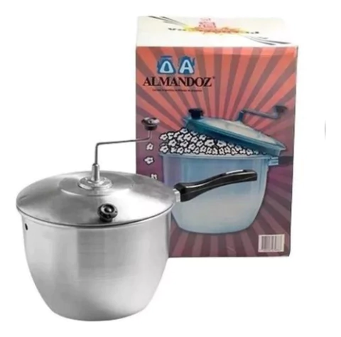 Pochoclera Aluminio Con Tapa 24 Cm Almandoz