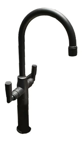 Grifería Monocomando Cocina Mesada Boston Negra Mozart