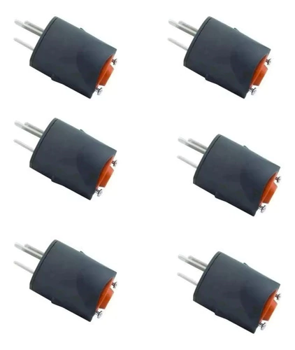 Combo X6 Ficha Macho Frontal Gris Richi 10 A Bipolar Salida