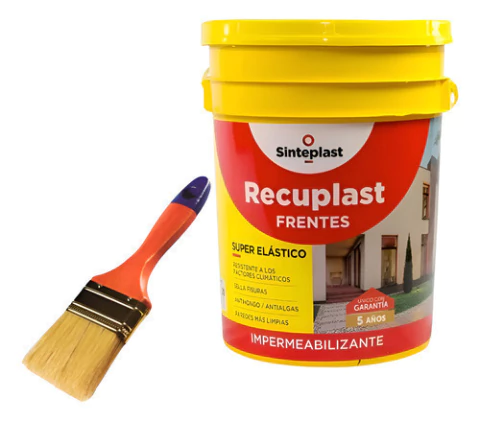 Combo Recuplast Impermeabilizante Blanco X20l + Pincel - Blanco - Mate