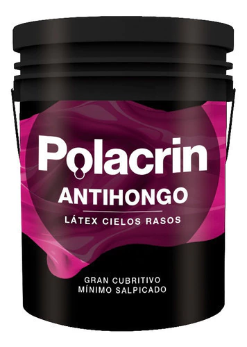 Látex Cielo Raso Polacrin 10 Litros Antihongos Blanco