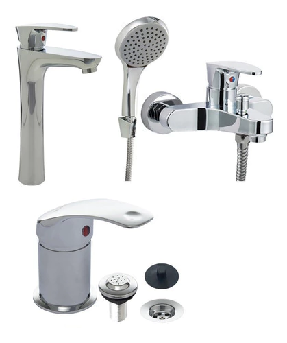 Juego Griferia Con Bidet Y Ducha C/transferencia Cromada