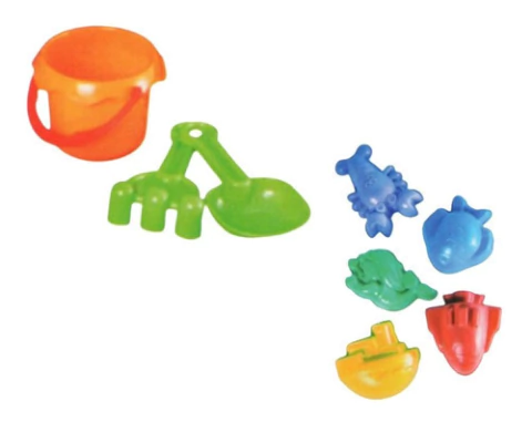 Set De Playa Balde + Moldes+ Pala Y Rastrillo Opening Nro 3