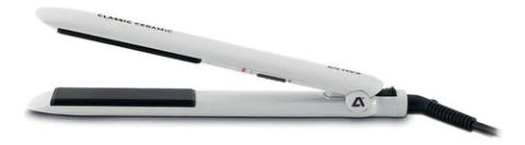 Planchita De Pelo Atma Pl8933p Alisado Con Placas De Ceramica Color Blanco