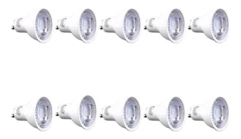 Dicroica Led Sica 6w Luz Calida/fria Gu10 220v 110° 7w X 10u