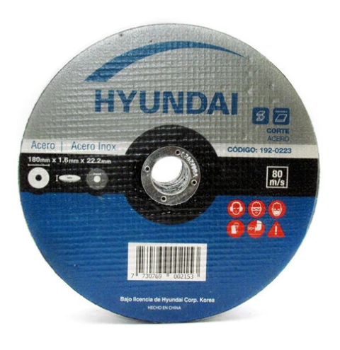 Disco De Corte Hyundai 115 X 1.0 X 22.2mm X 5 Unidades