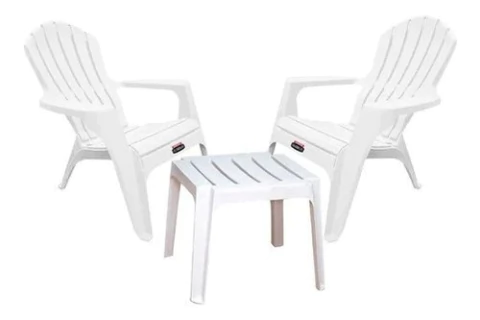 Combo Sillón Plastico Country X2 + Mesa Barcelona Colombraro