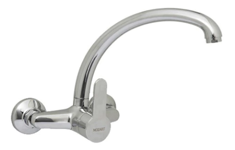 Griferia Mezcladora Monocomando Pared Pico Cisne Mozart