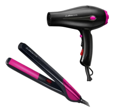 Combo Secador + Planchita De Pelo Ultracomb 220v