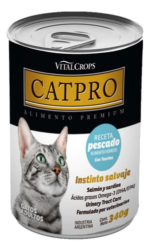 Alimento Catpro Para Gato Adulto Sabor Sardina En Lata 340 G