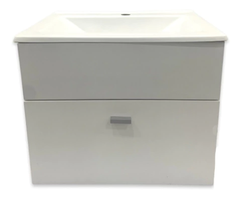 Vanitory Colgante Baño Con Bacha 60 Cm Blanco