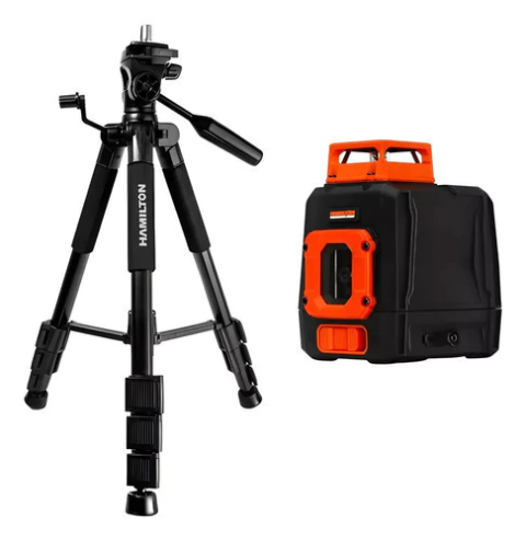 Combo Nivel Laser Hnl250 + Tripode Rosca 1/4 Tnl500 Hamilton