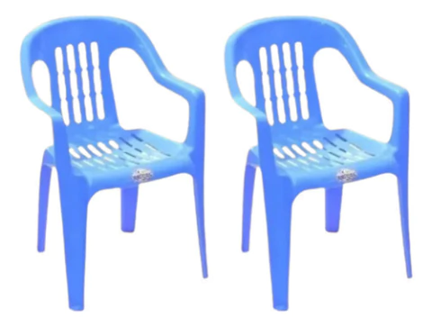 Sillita Plastica Niños Reforzada Colombraro Celeste X2 Celeste