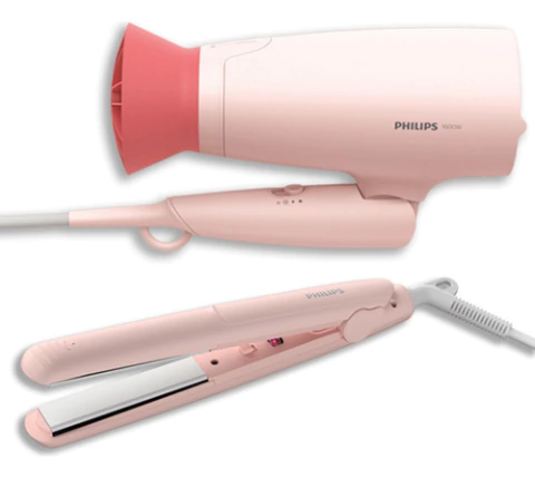 Set De Peluquería Philips Planchita + Secador Bhp398/00