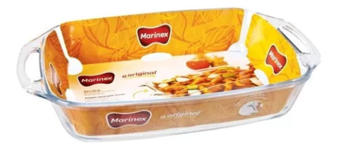 Fuente Asadera Rectangular Marinex Seletta 3,5 Lts Vidrio