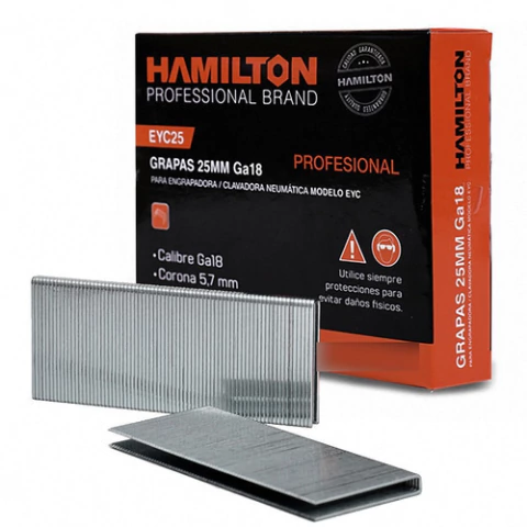 Grapas Calibre Ga18 - 25 X 5.7mm - 2482 U Hamilton Eyc25