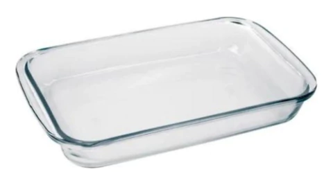 Asadera Fuente Rectangular 1,6 L Vidrio Templado Marinex