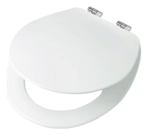 Tapa Inodoro Madera Hdf Rectangular Herraje Mozart