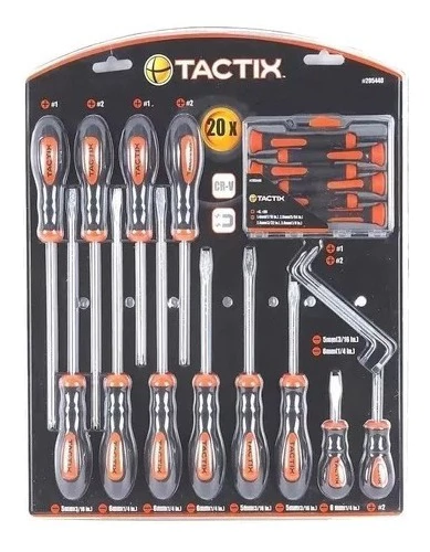 Juego Destornilladores 20 Pzs Precision Tactix Tx 205440