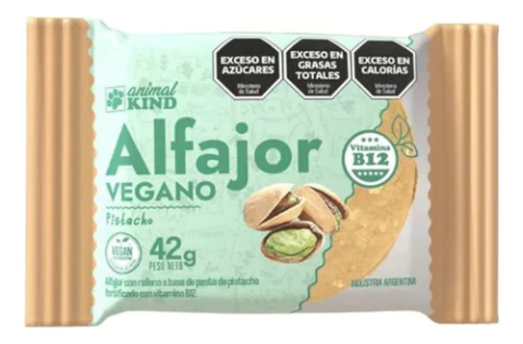Alfajor Vegano Mousse De Pistacho Animal Kind Vit B12 X1