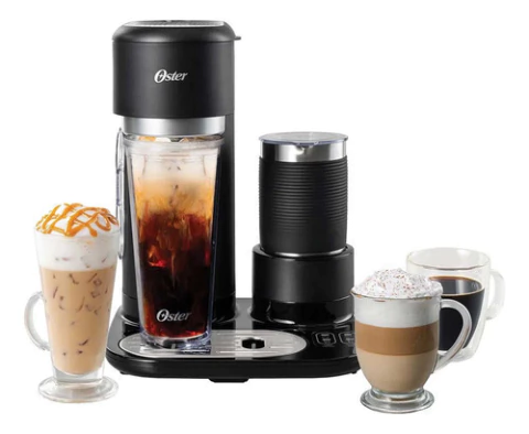 Cafetera Oster Latte 4 En 1 Con Espumador Bvstdc02b 1 Color