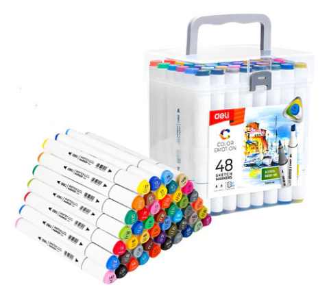 Marcadores Doble Punta En Valija X48 Artist's Mark Deli