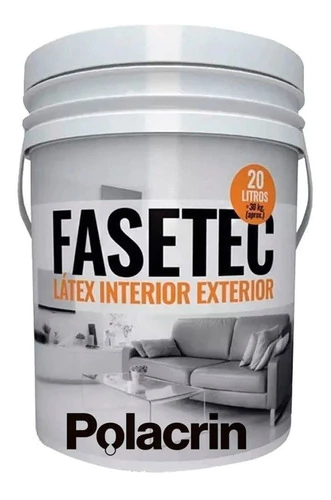 Pintura Lavable Blanco Mate Polacrin 20 Lts Fasetec