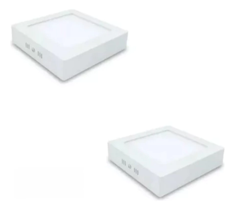 Pack Panel Plafón Led 18w Sica Frio/cálido 220v Cuadrado